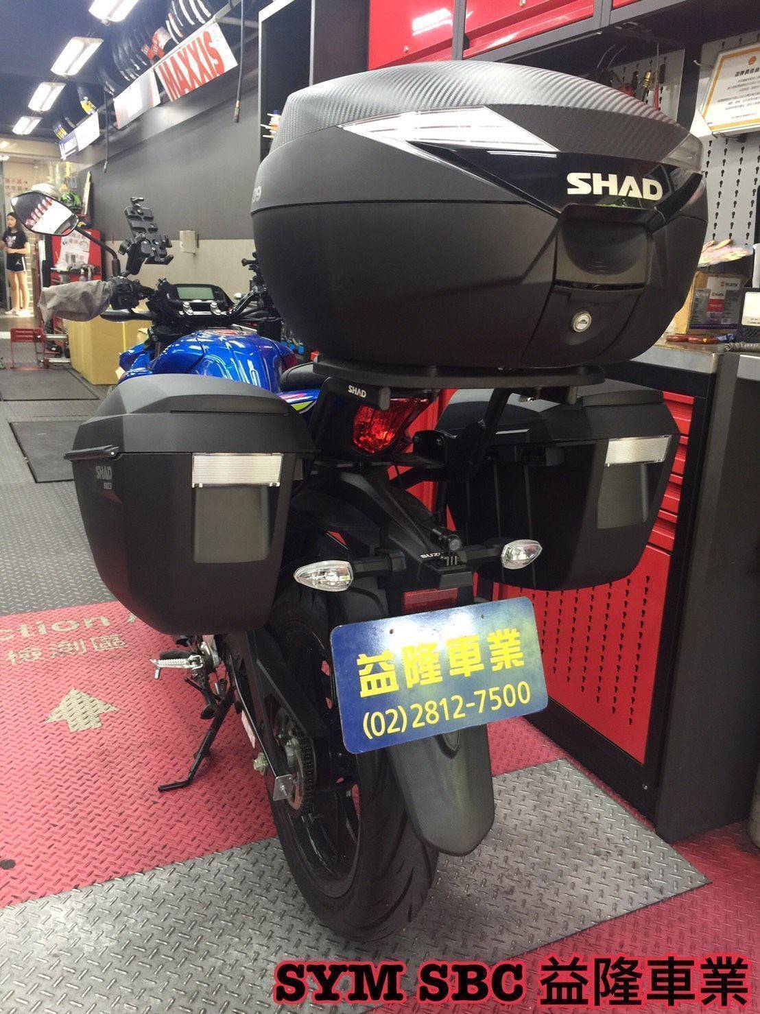 ＊『益隆車業』＊【SYM經銷商 】   SUSUKI 小阿魯 GSX 150 SHAD 34 後行李箱  側廂  側箱架