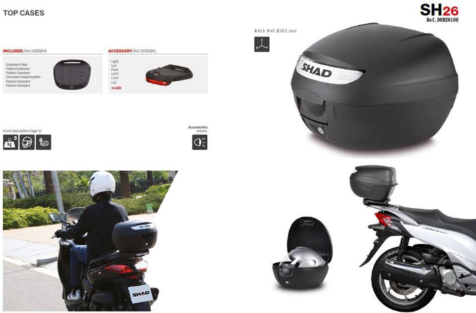 SHAD(26公升)機車用後行李箱＊『益隆車業』＊【SYM經銷商 】