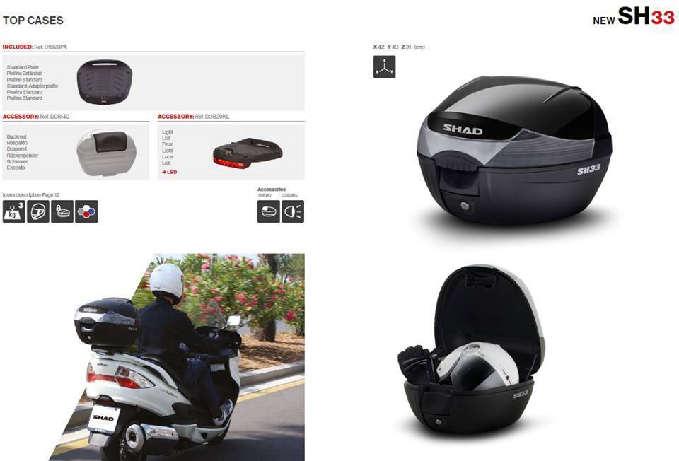 SHAD(33公升)機車用後行李箱＊『益隆車業』＊【SYM經銷商 】