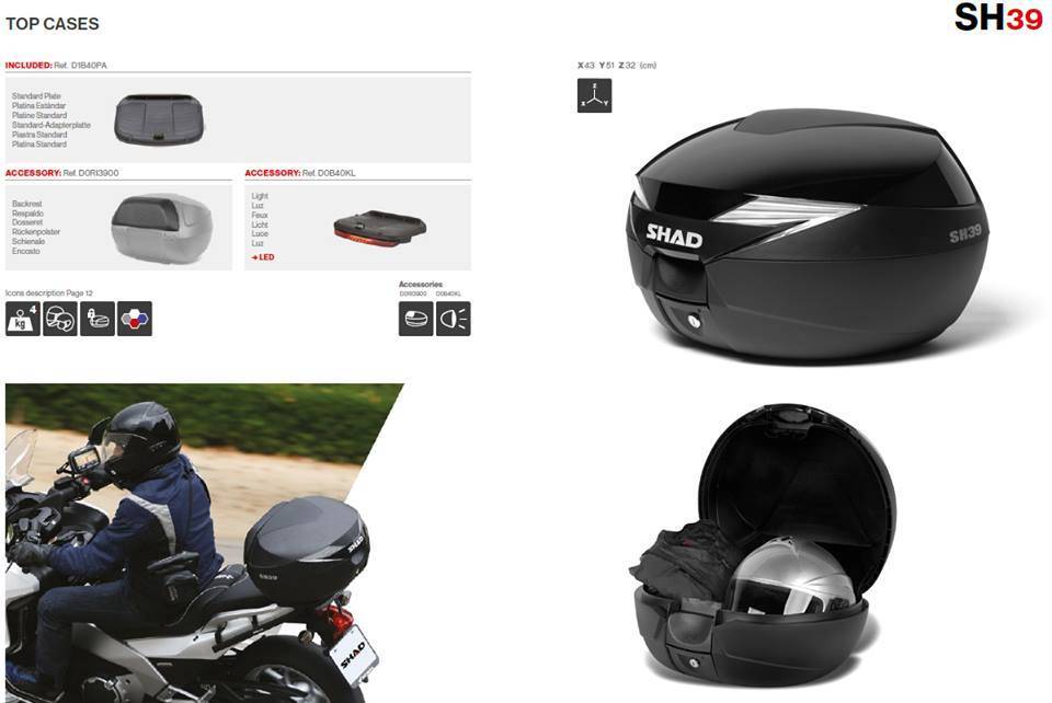 SHAD(39公升)機車用後行李箱＊『益隆車業』＊【SYM經銷商 】