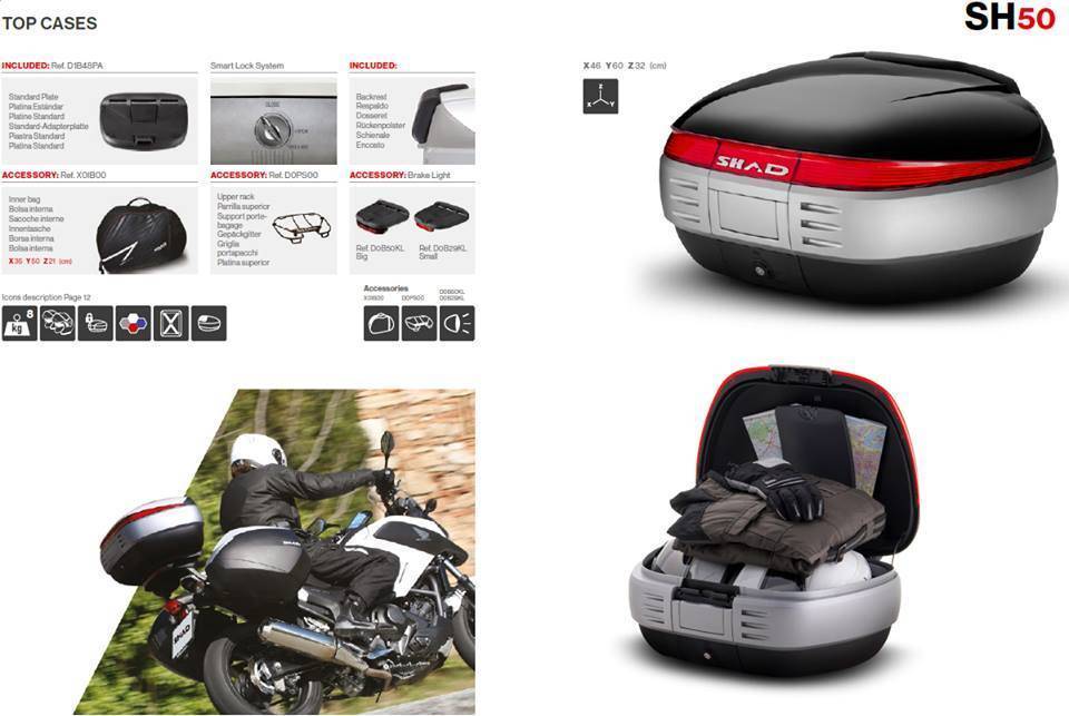 SHAD(50公升)機車用後行李箱＊『益隆車業』＊【SYM經銷商 】