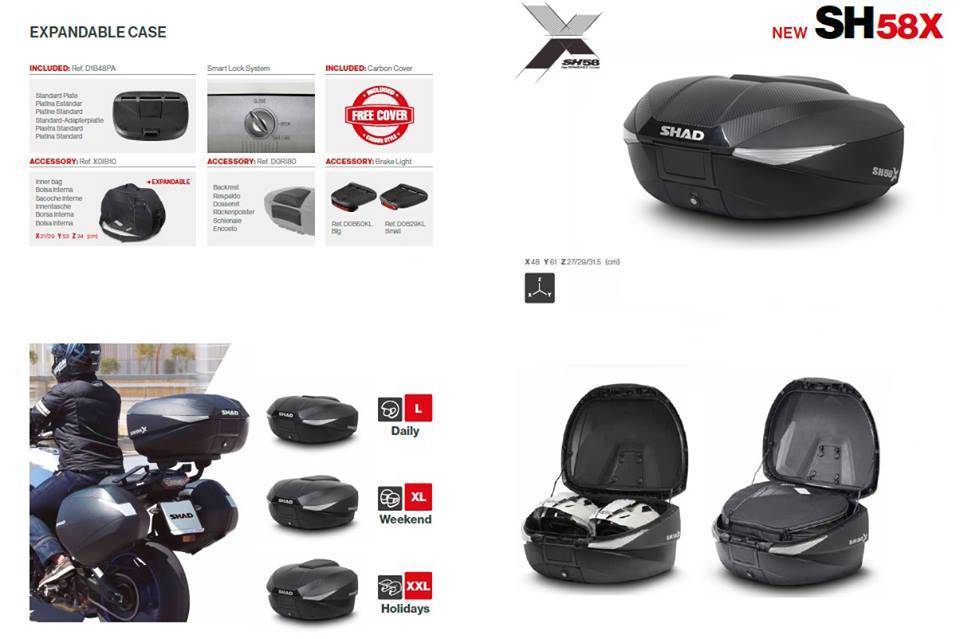 SHAD(58X公升)機車用後行李箱＊『益隆車業』＊【SYM經銷商 】